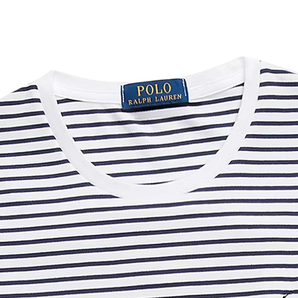 Polo Ralph Lauren Custom Slim Striped Soft Cotton T-Shirt - White Stripe