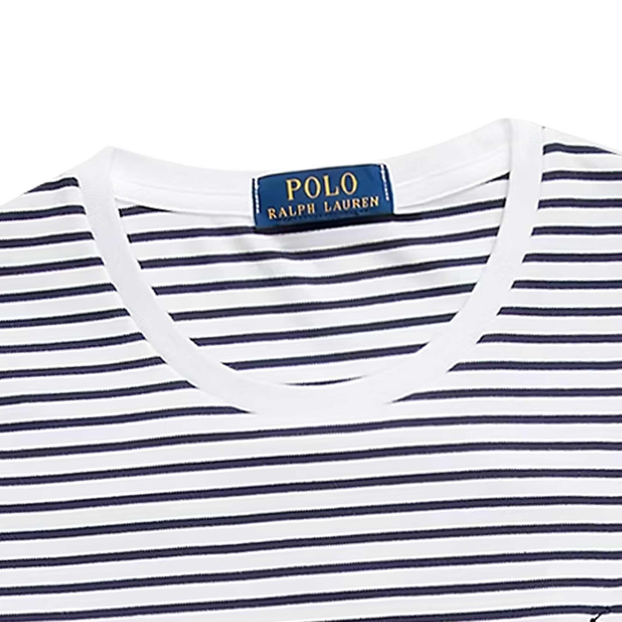 Polo Ralph Lauren Custom Slim Striped Soft Cotton T-Shirt - White Stripe