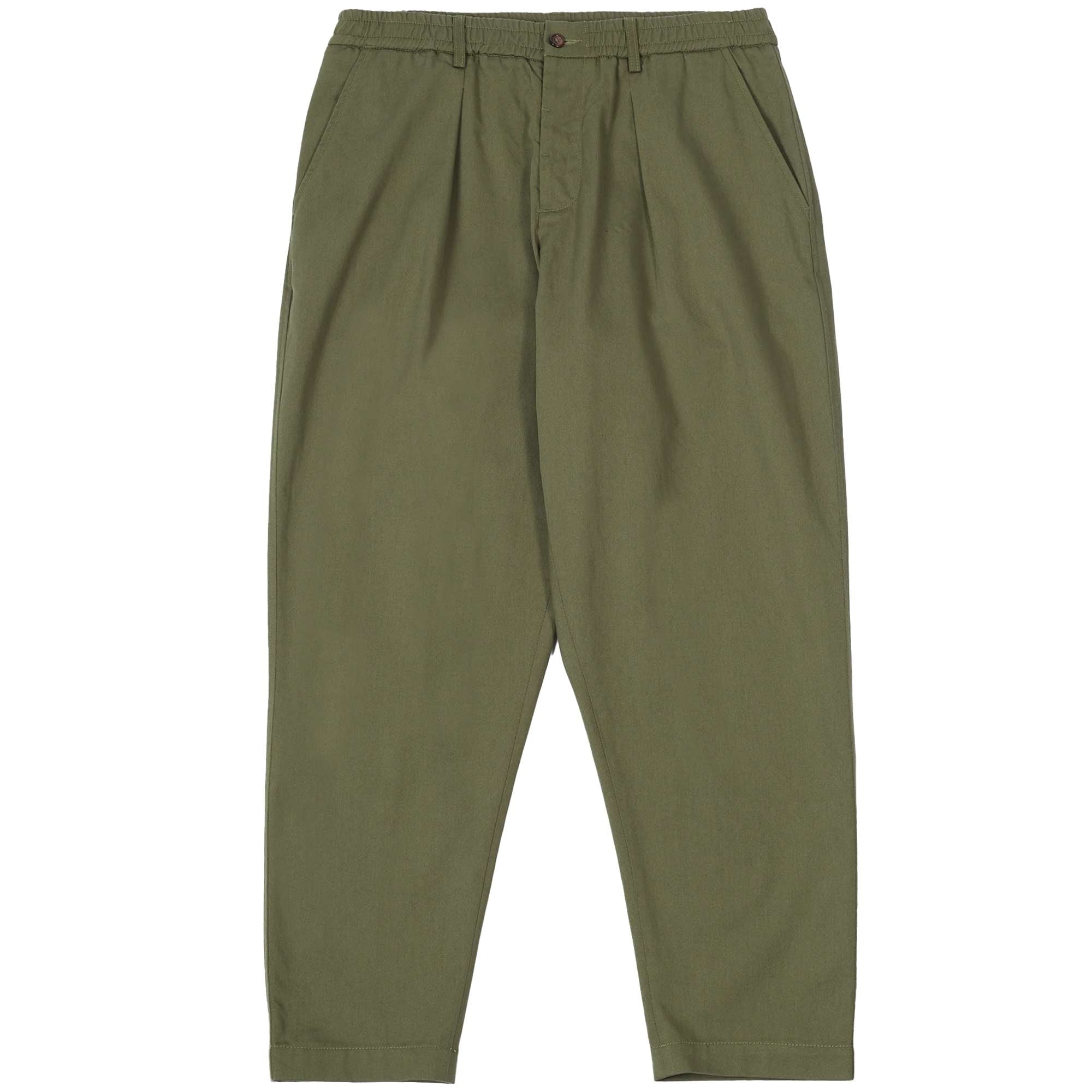 Universal Works Pleated Track Pants - Light Olive