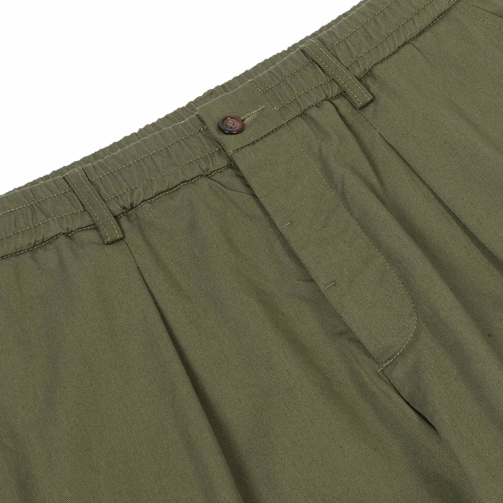 Universal Works Pleated Track Pants - Light Olive