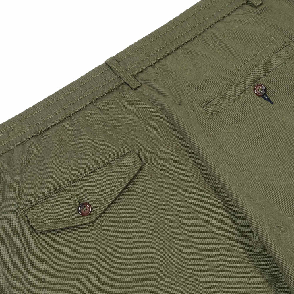 Universal Works Pleated Track Pants - Light Olive