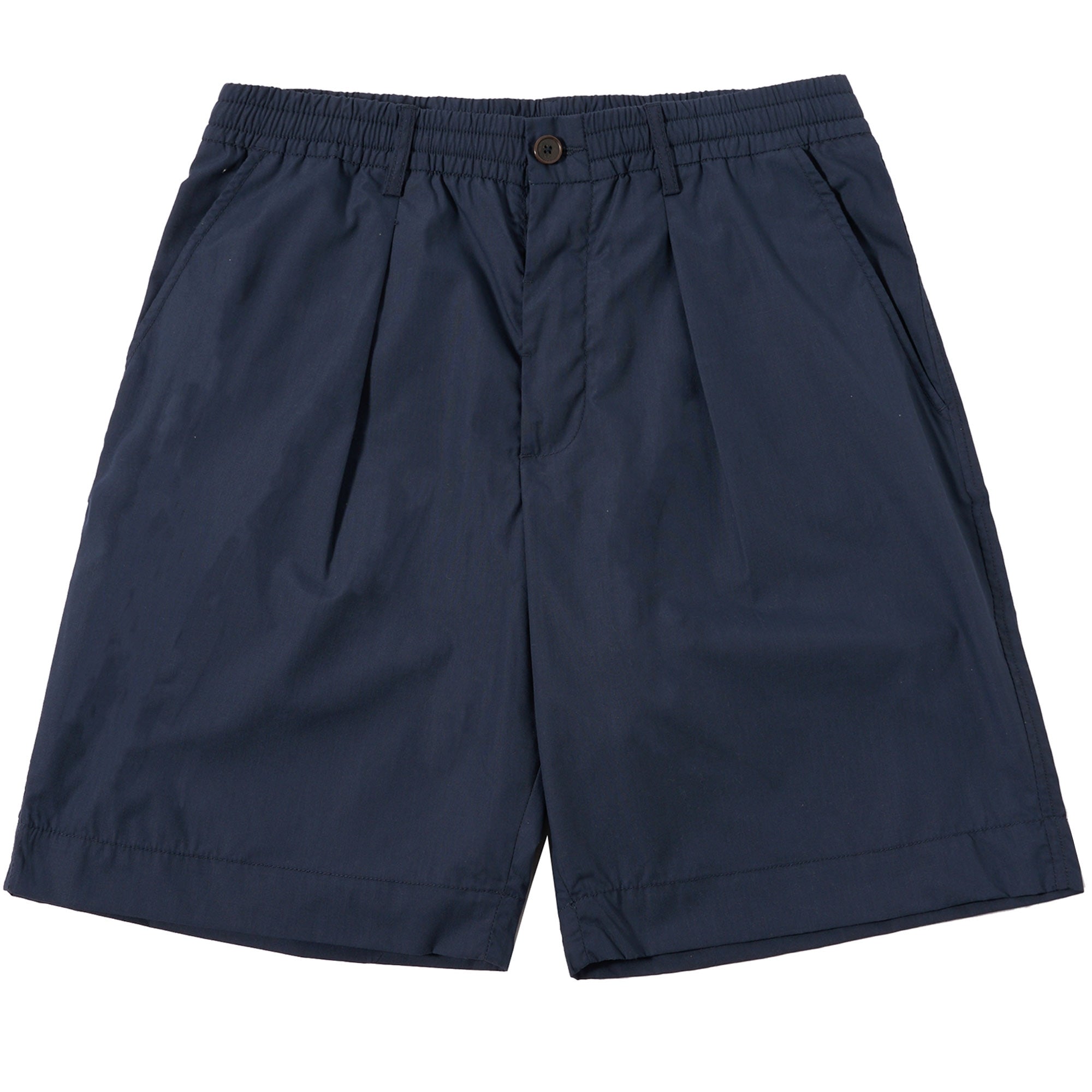 Universal Works Recycled Polyester Tech Pleated Track Shorts - Navy