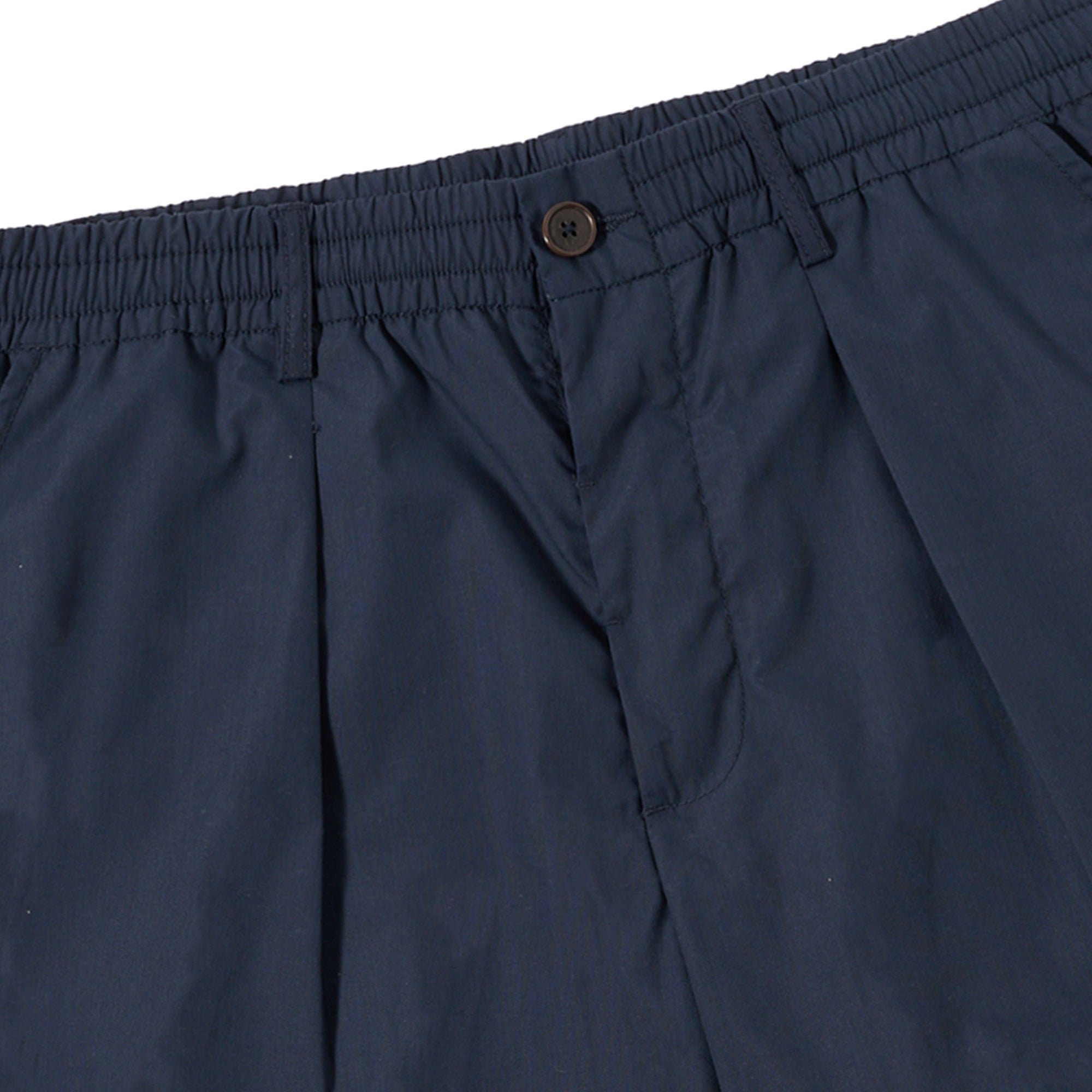 Universal Works Recycled Polyester Tech Pleated Track Shorts - Navy