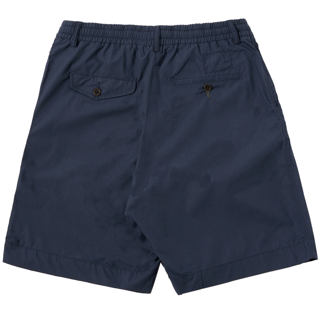 Universal Works Recycled Polyester Tech Pleated Track Shorts - Navy