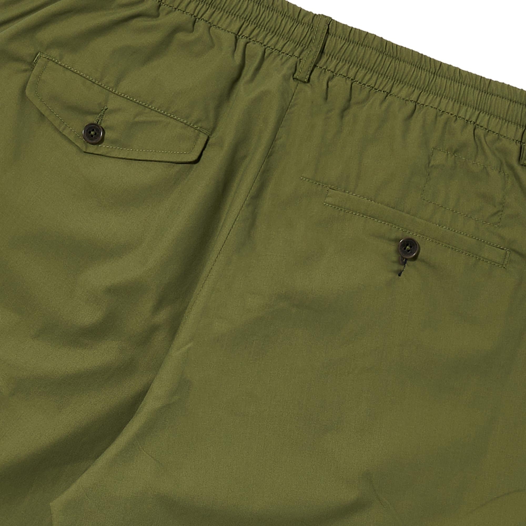 Universal Works Recycled Polyester Tech Pleated Track Shorts - Light Olive