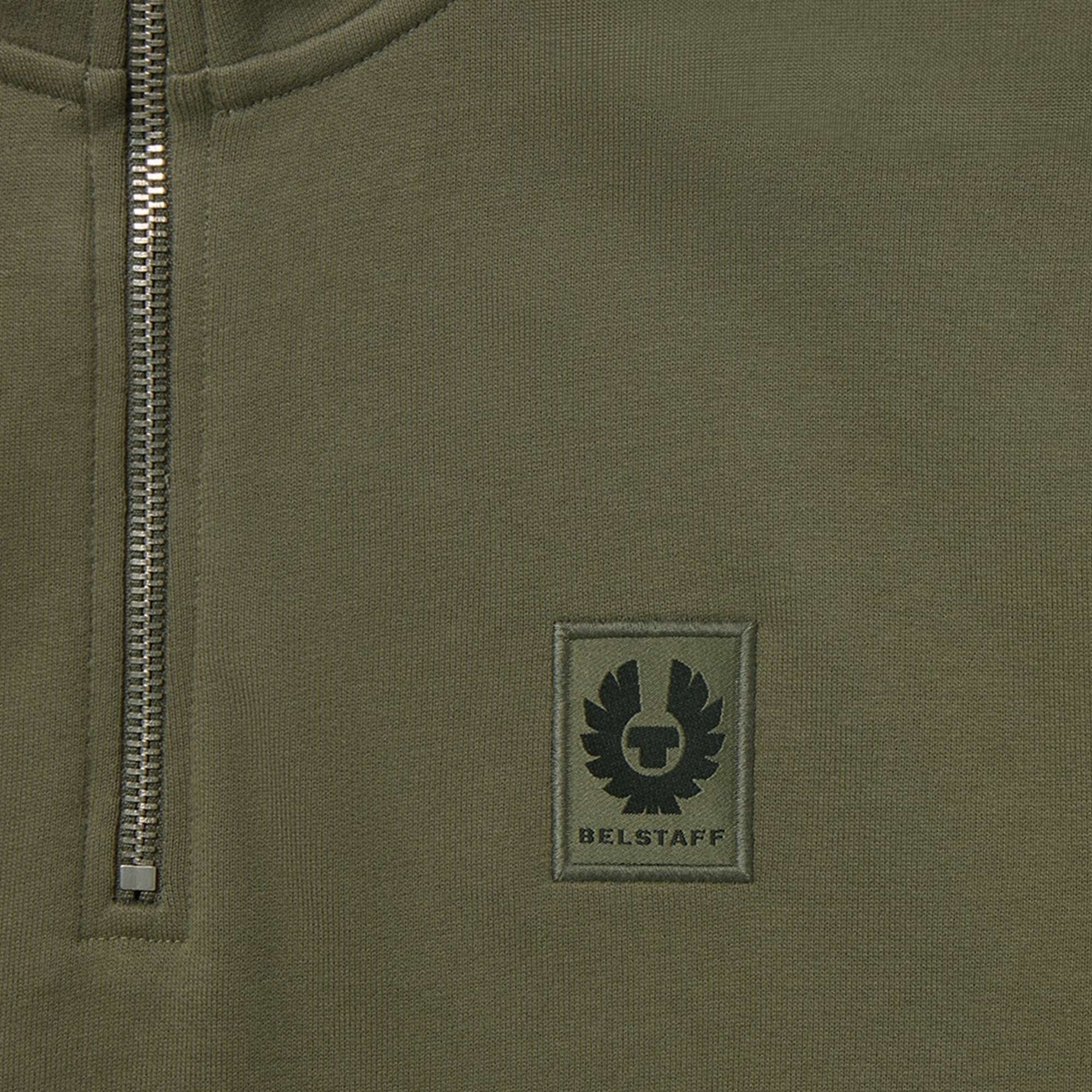 Belstaff Quarter Zip Sweatshirt - Surplus Green