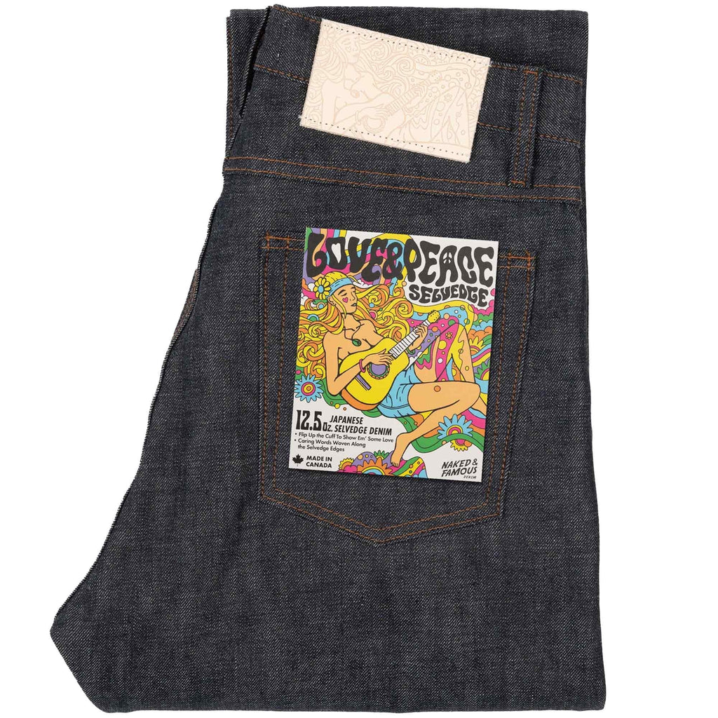 Weird Guy Love & Peace Selvedge Jeans - Indigo