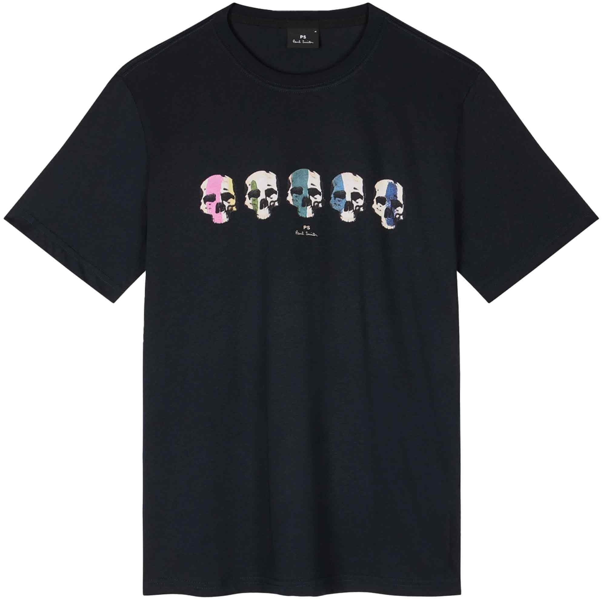 Paul Smith Skulls Print T-Shirt - Dark Navy