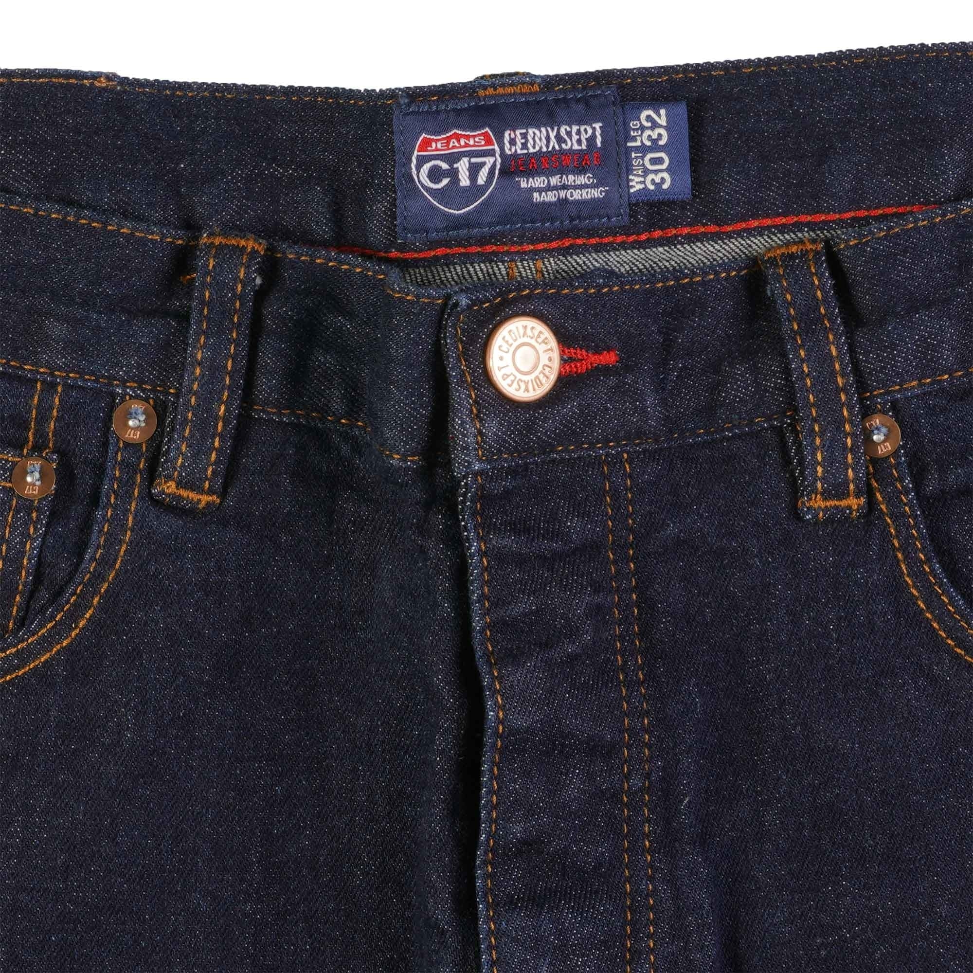 C17 Jeans Preshrunk Original Loose Fit Red Selvedge Jeans - Denim