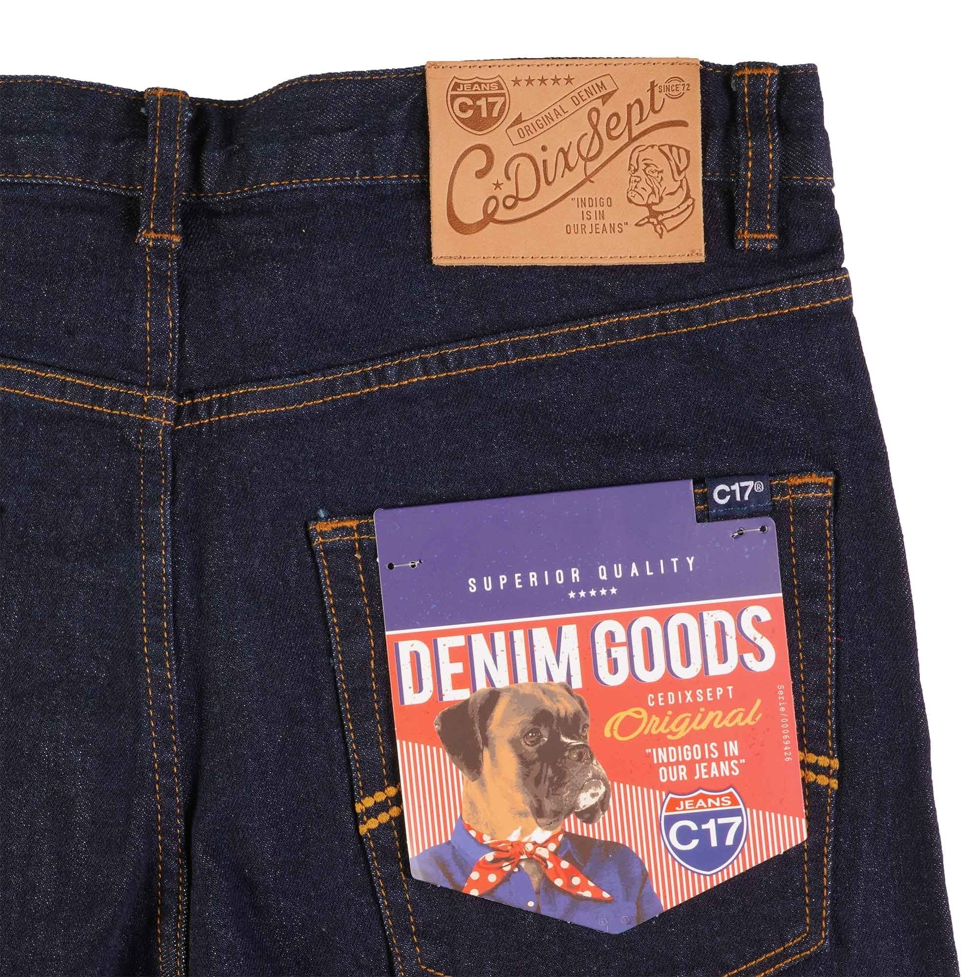 C17 Jeans Preshrunk Original Loose Fit Red Selvedge Jeans - Denim