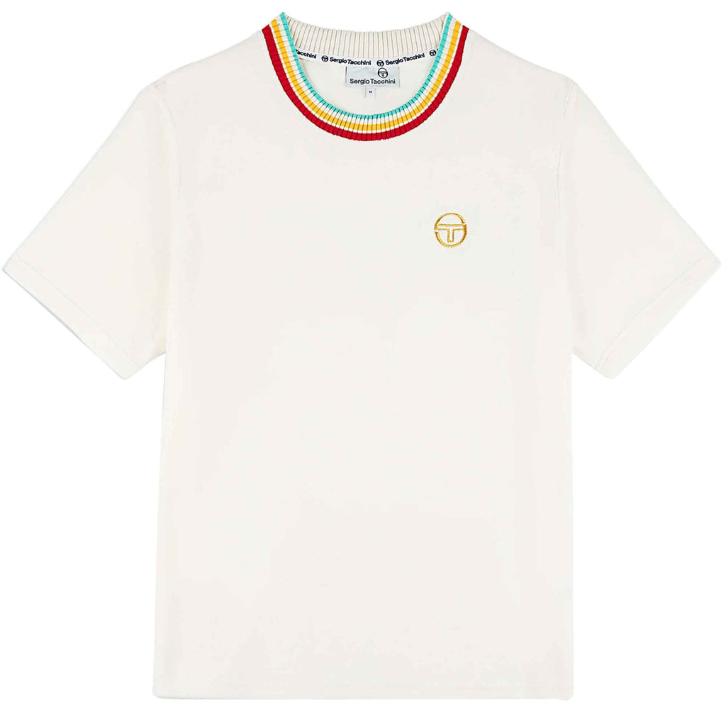 Sergio Tacchini Slice Velour T-Shirt - Gardenia