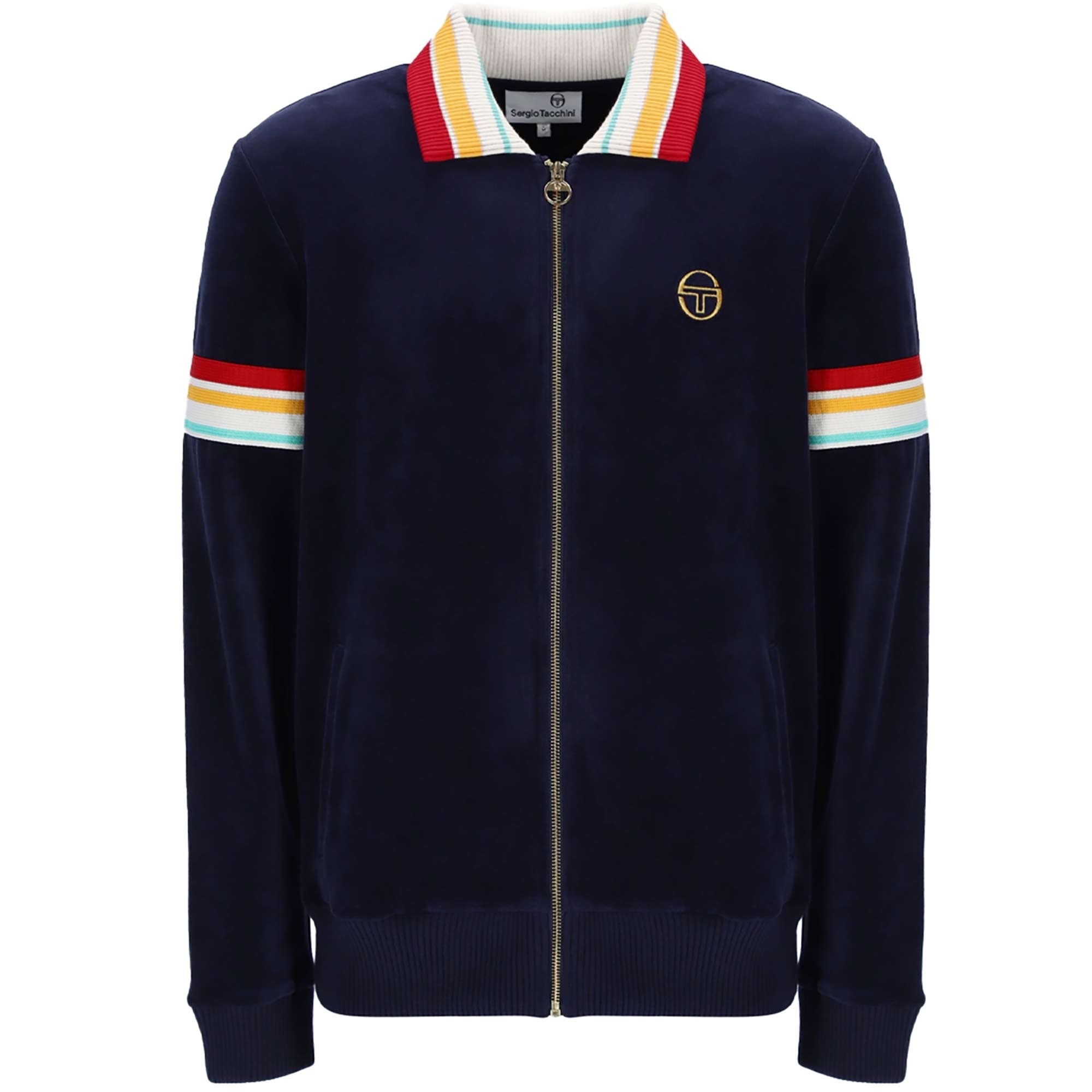 Sergio Tacchini Slice Velour Track Jacket - Maritime Blue