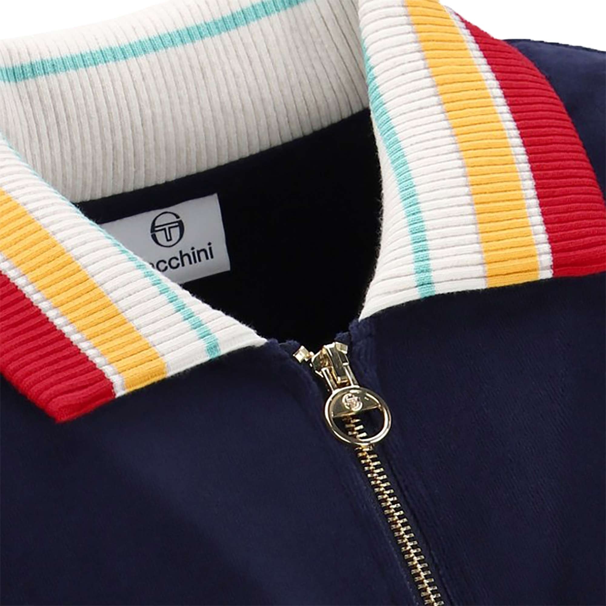 Sergio Tacchini Slice Velour Track Jacket - Maritime Blue