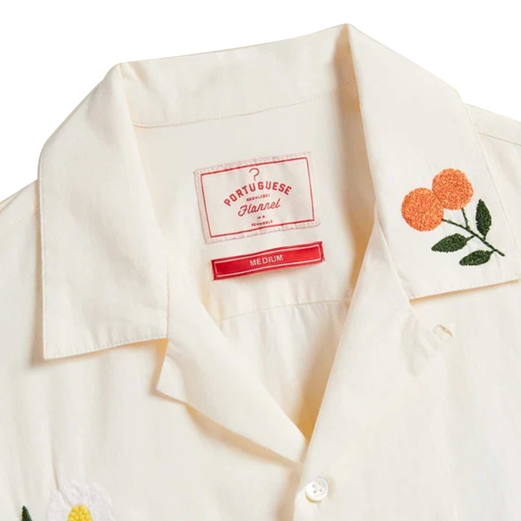 Portuguese Flannel Embroidery Flowers Shirt - Ecru – Stuarts London