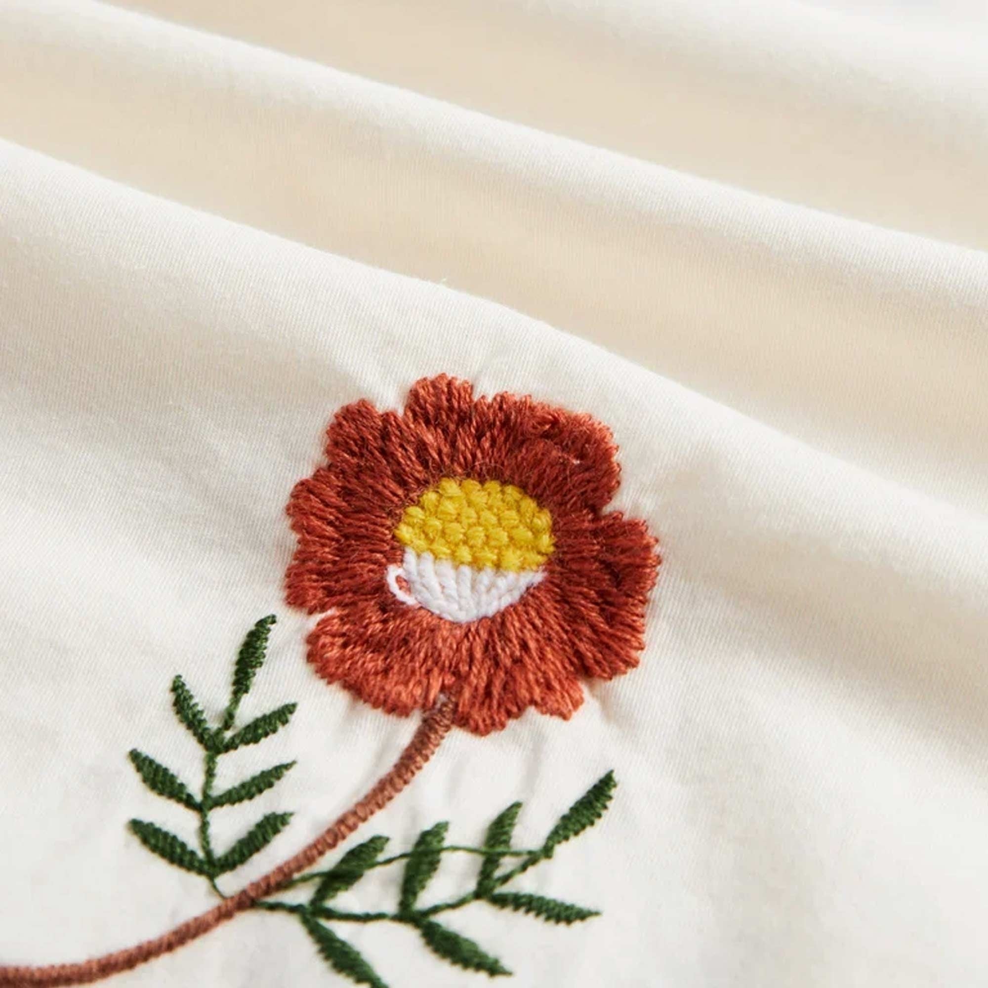 Portuguese Flannel Embroidery Flowers Shirt - Ecru – Stuarts London