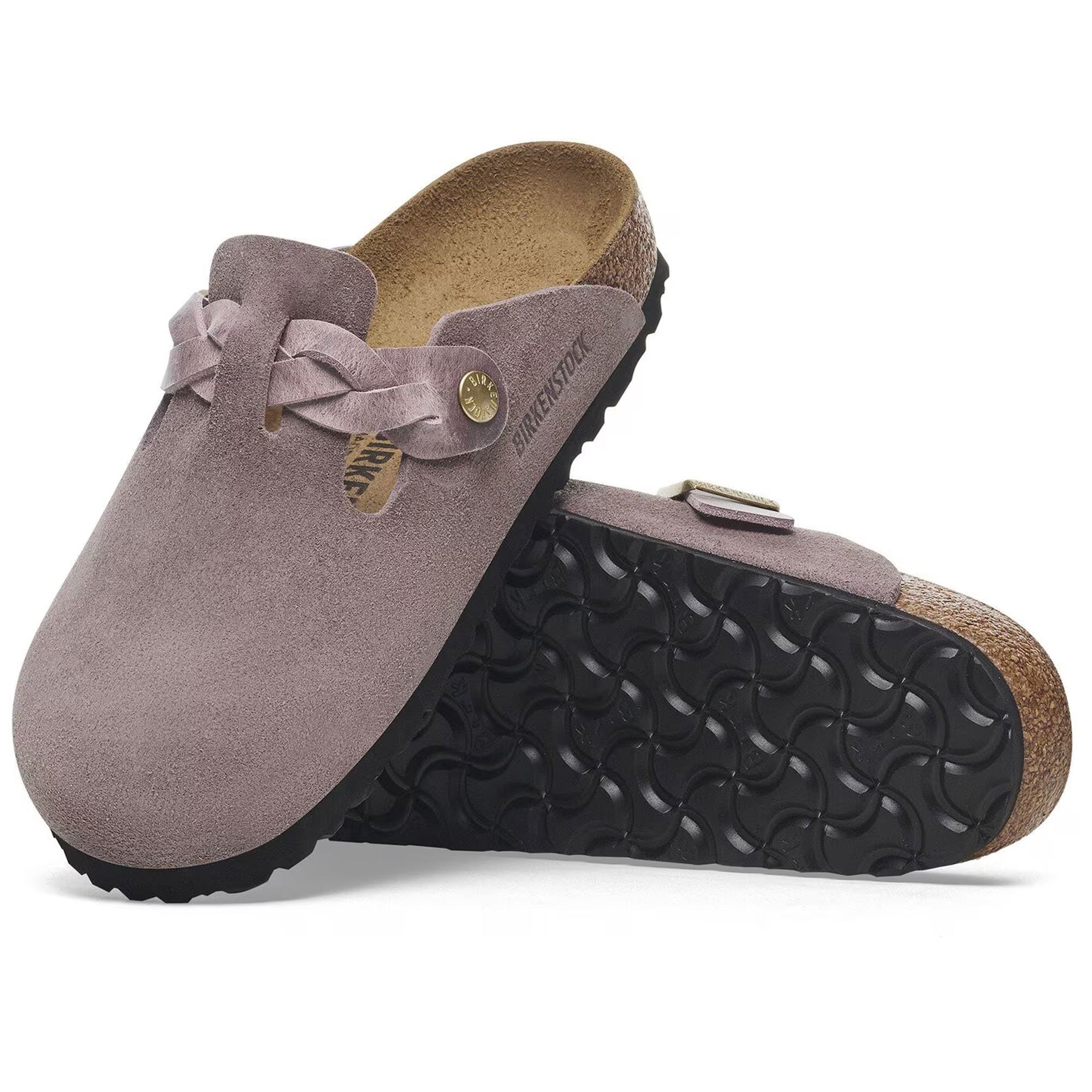 Birkenstock Womens Boston Braided - Faded Purple