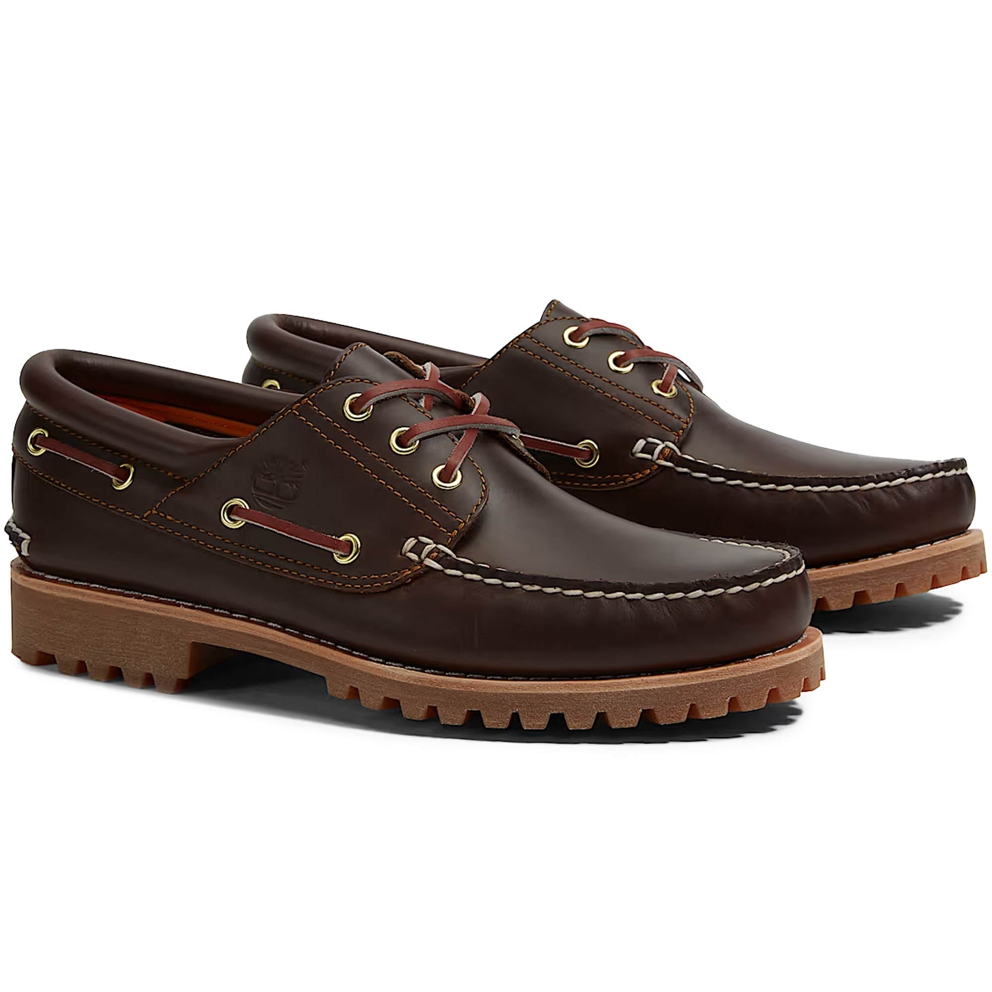 Timberland Authentic 3 Eye Boat Shoes - Mid Brown – Stuarts London