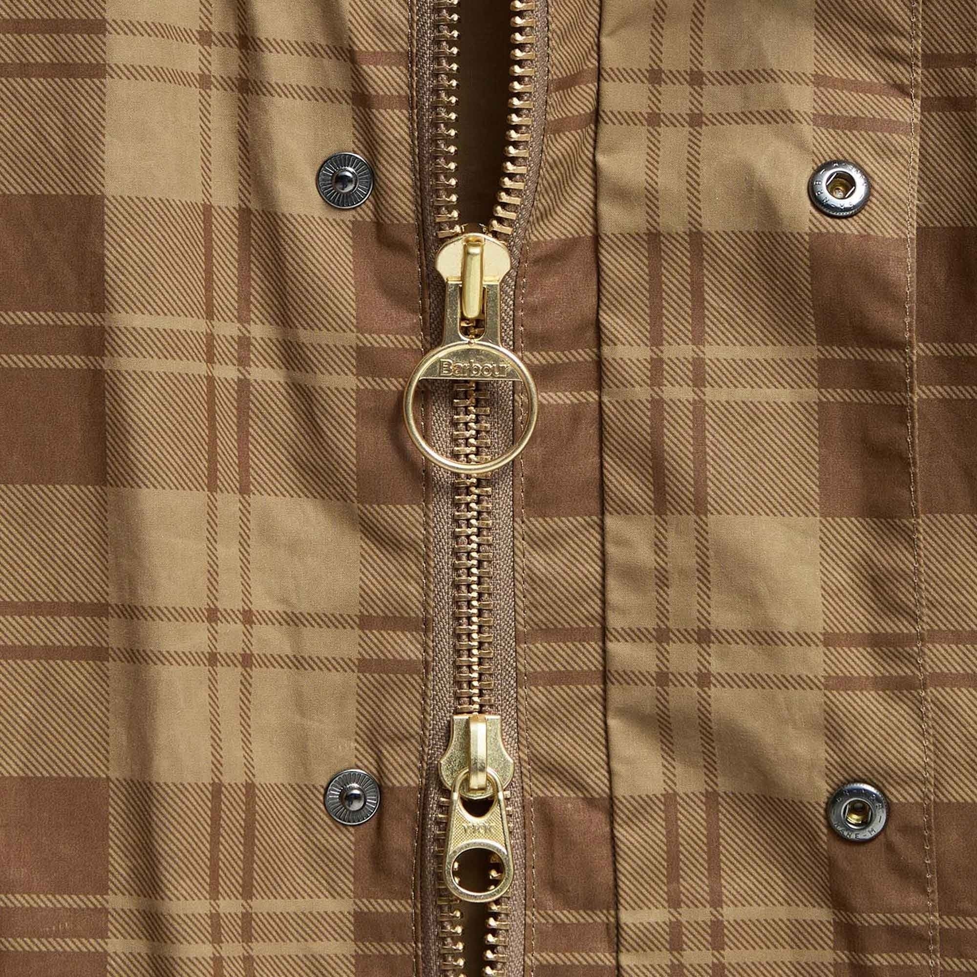 Barbour Transport Check Casual Jacket - Stone