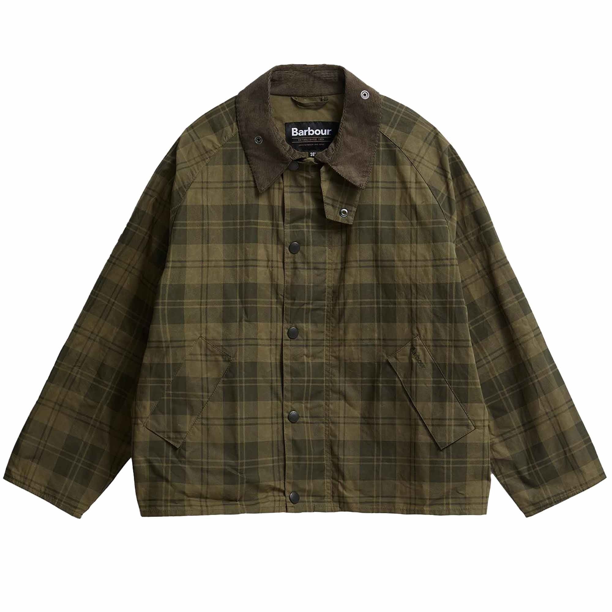 Barbour Transport Check Casual Jacket - Olive