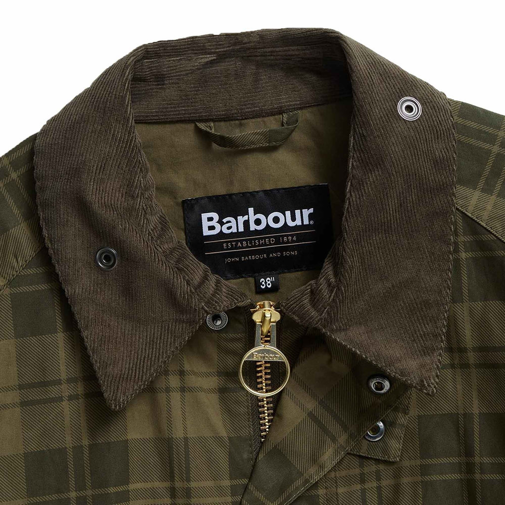 Barbour Transport Check Casual Jacket - Olive