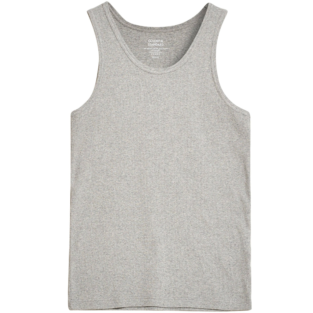Colorful Standard Organic Rib Tank Top - Heather Grey