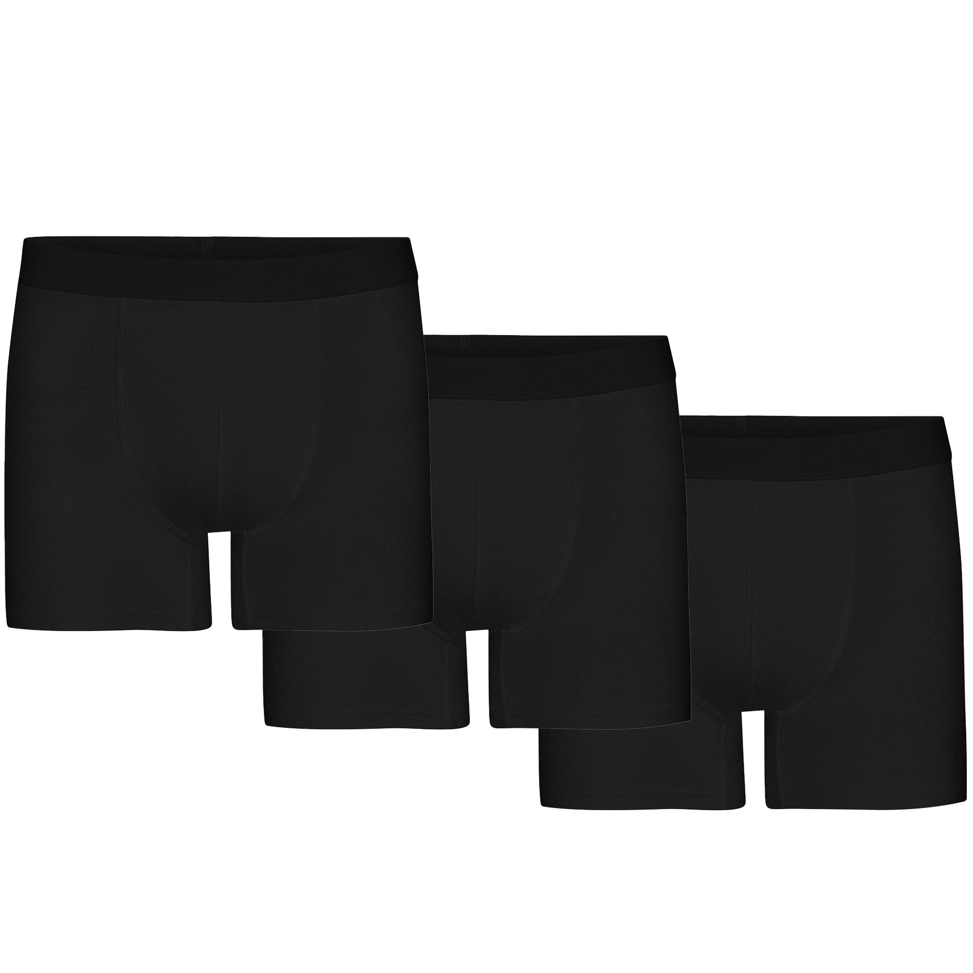 3 Pack Classic Organic Boxer Briefs - Deep Black