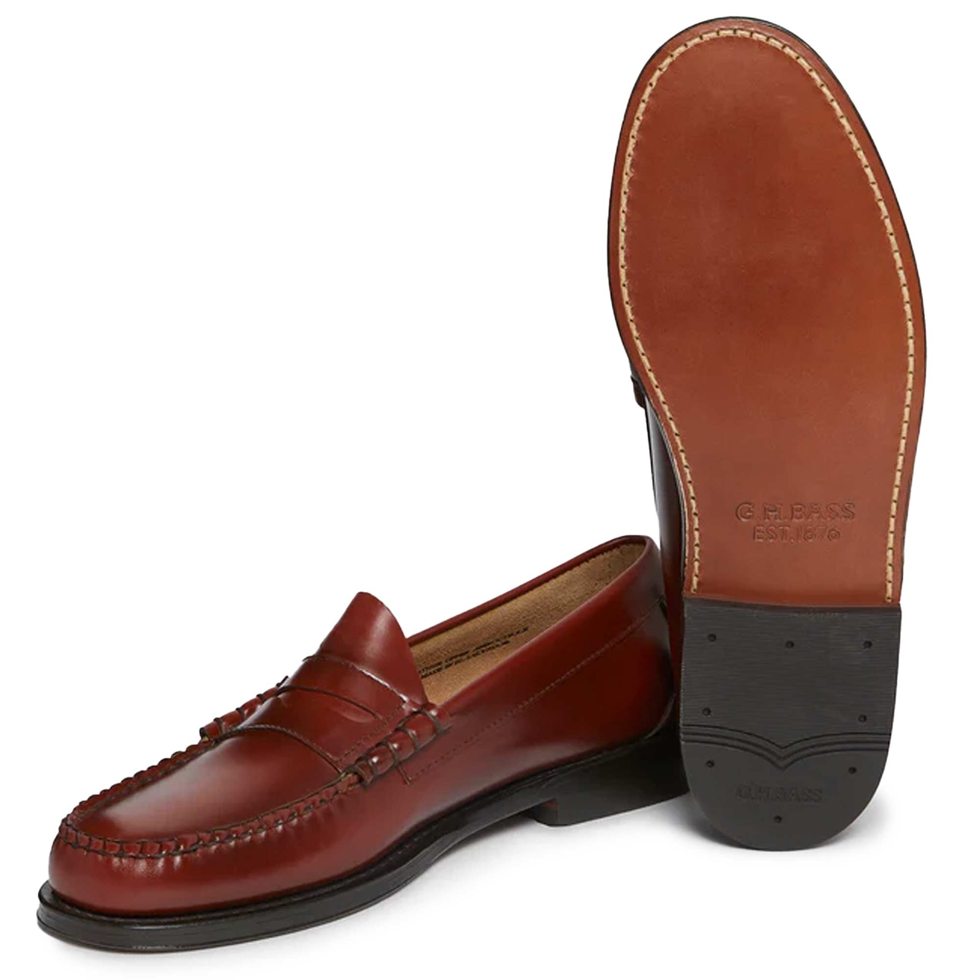 G.H. Bass Weejun Larson Penny Loafers - Smoke Paprika