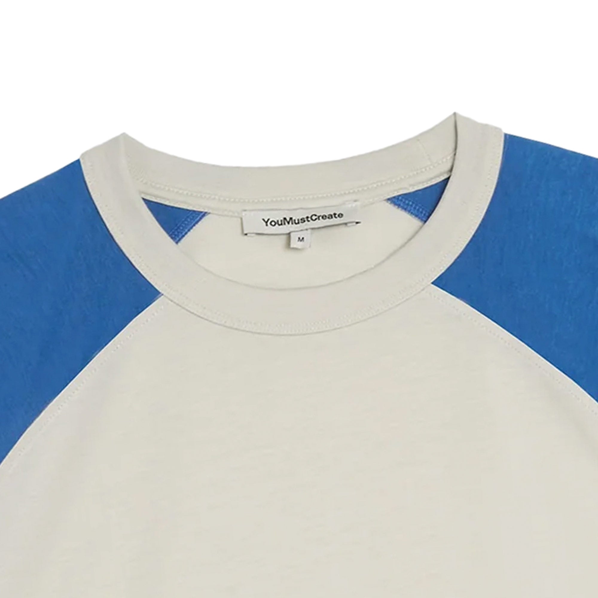 Triple Raglan T-Shirt - Stone and Blue