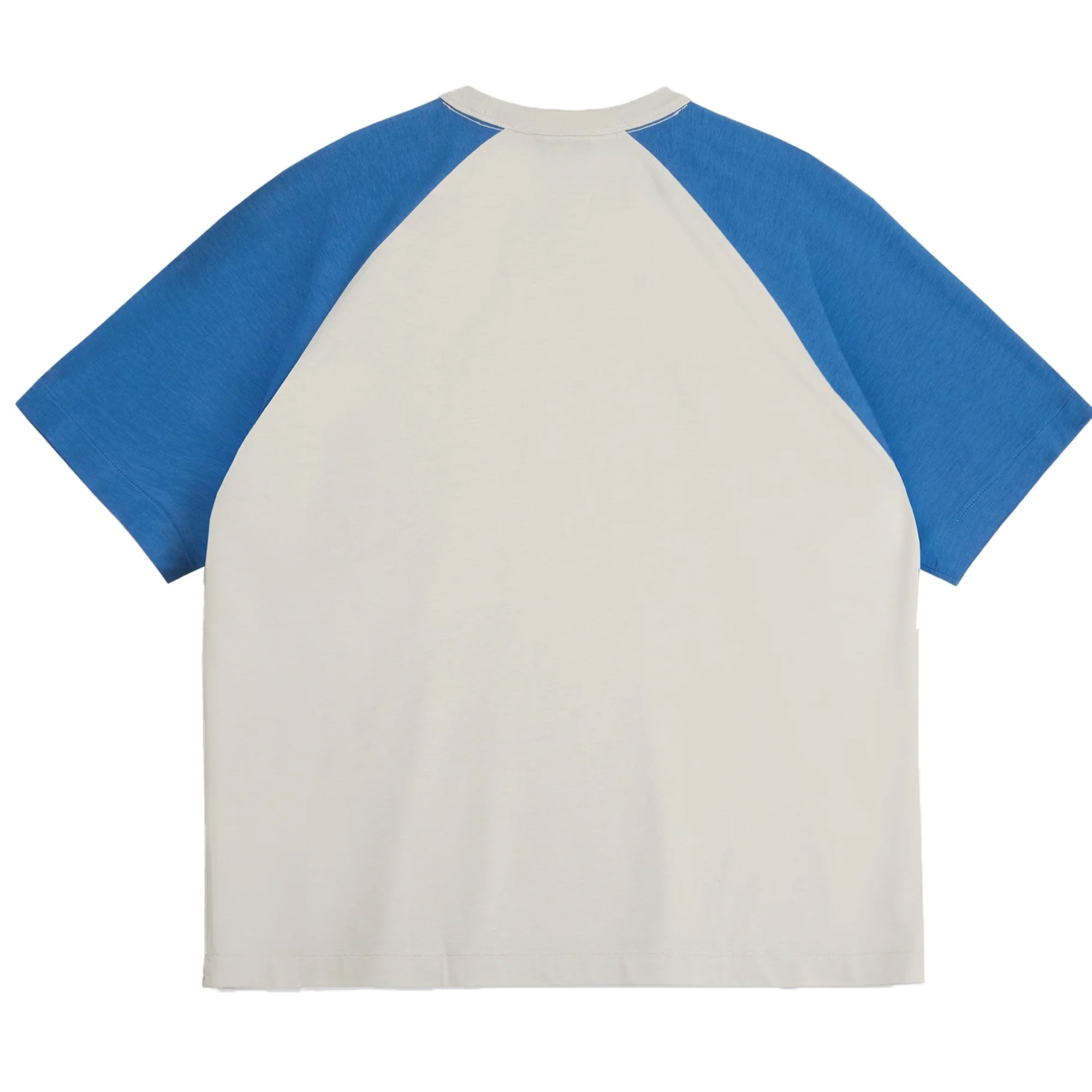 Triple Raglan T-Shirt - Stone and Blue
