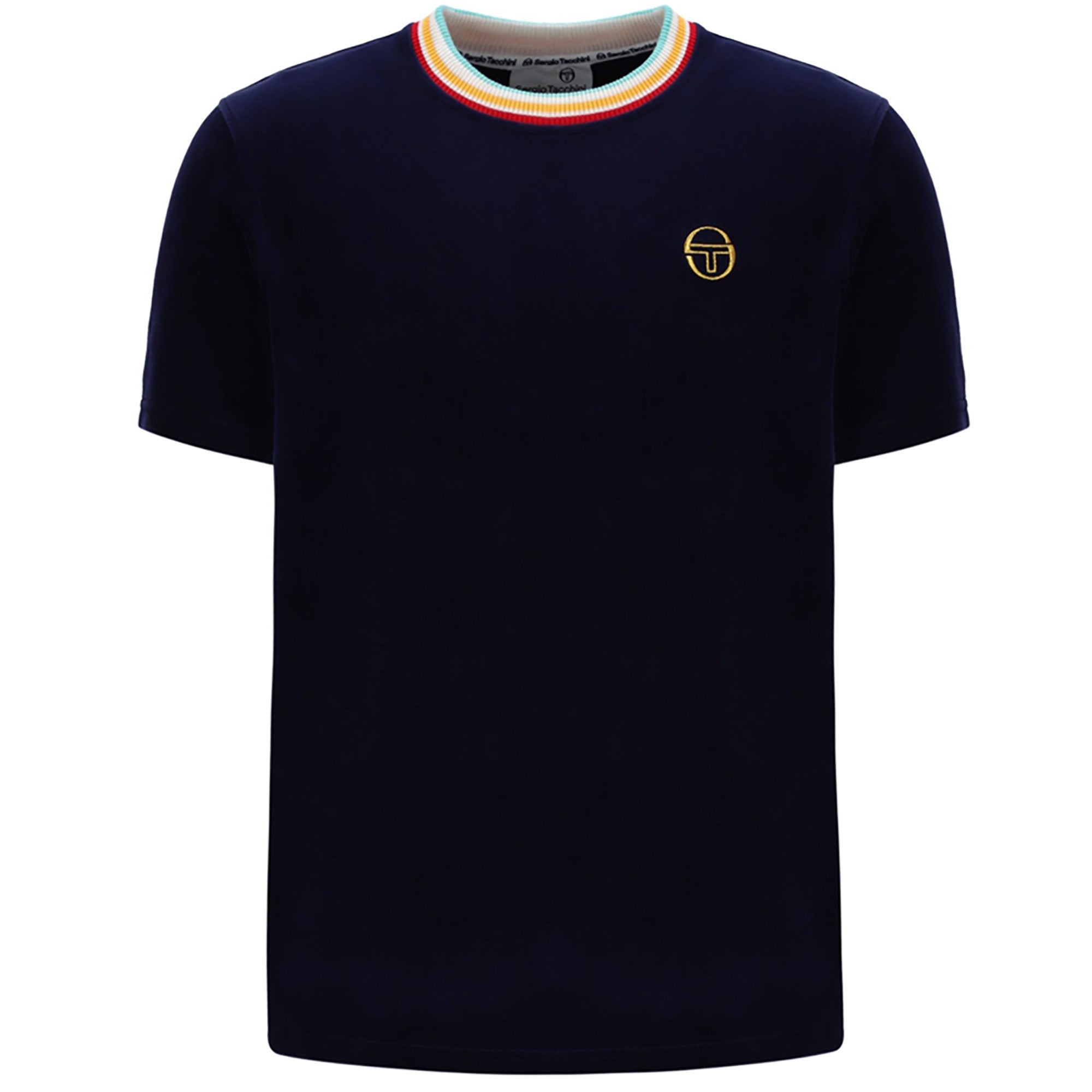 Sergio Tacchini Slice Velour T-Shirt - Maritime Blue