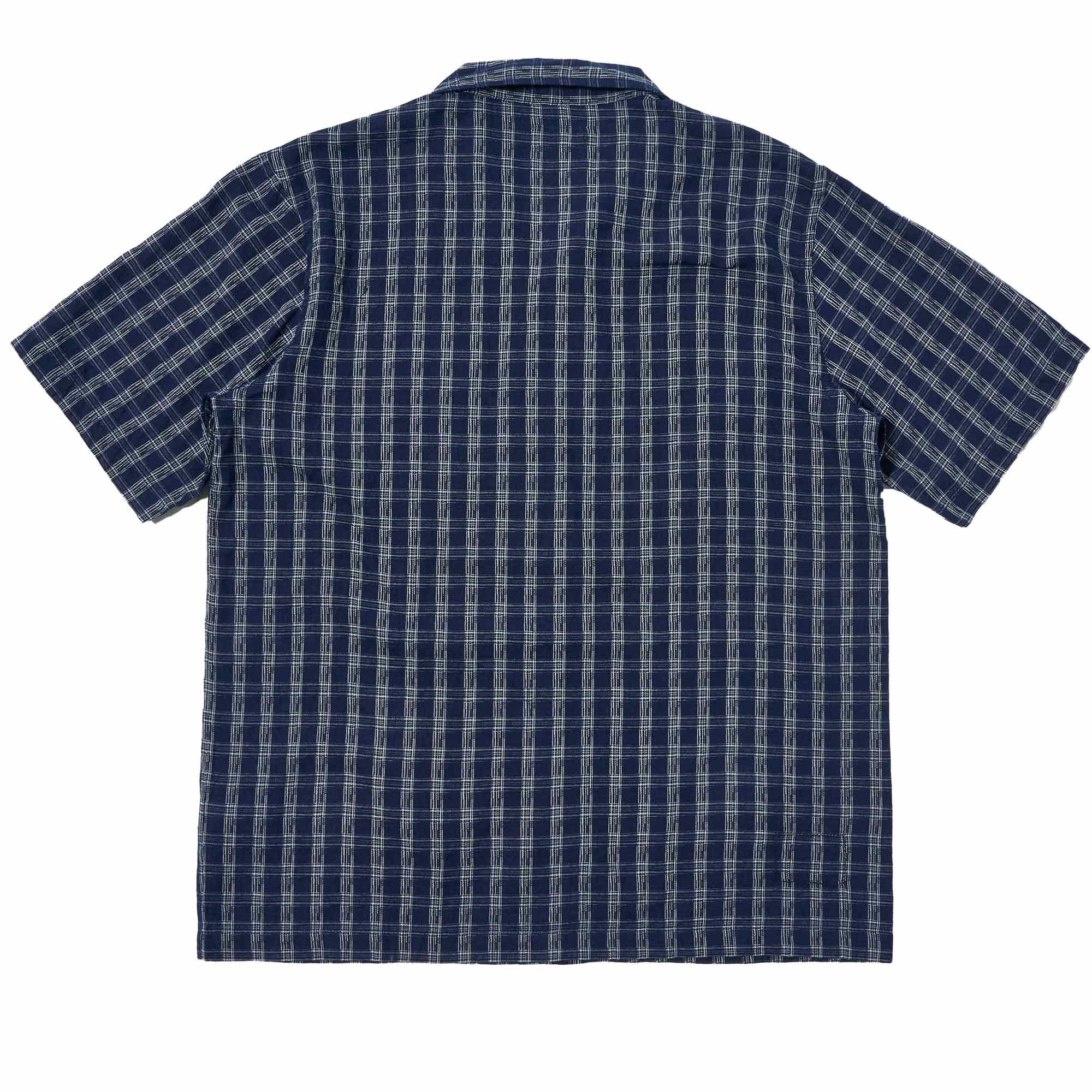 Universal Works Sal Road Shirt - Check Indigo