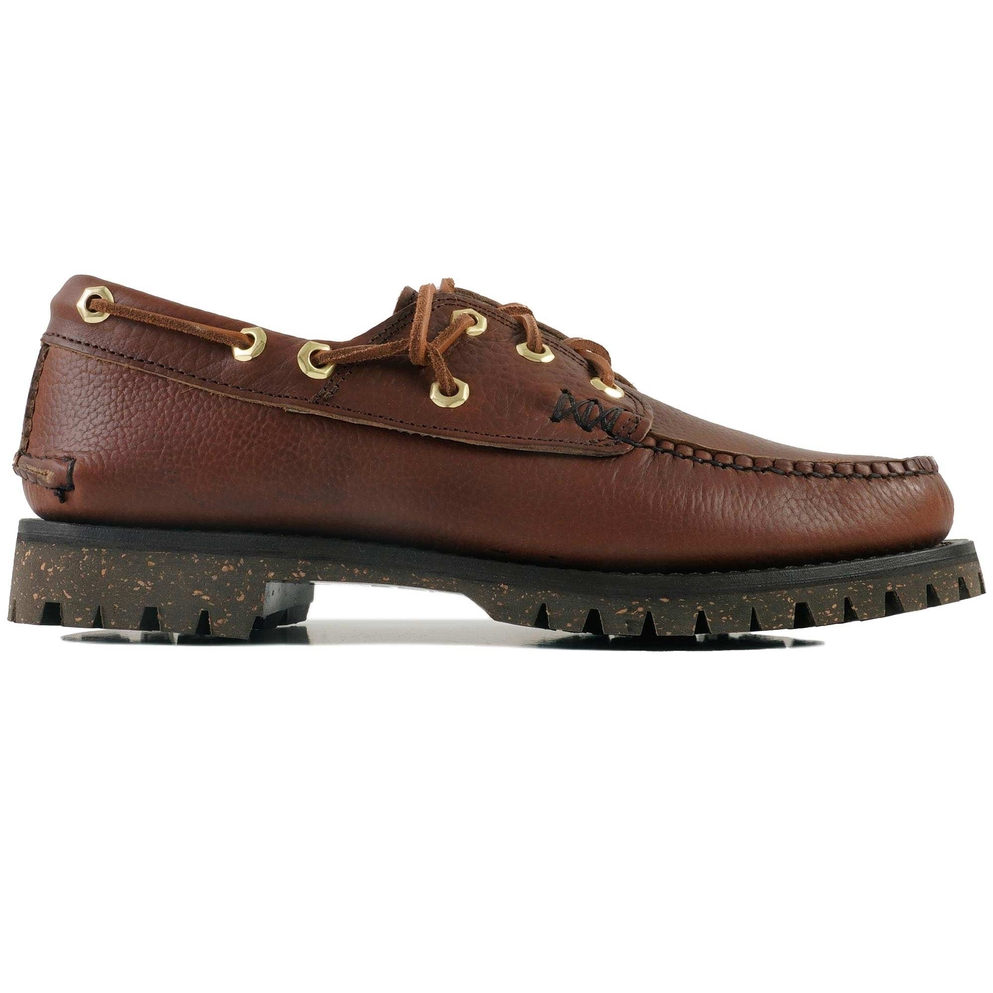 Yuketen Hex Eye Boat Shoes - Grizzly Brown YUKL45 – Stuarts London