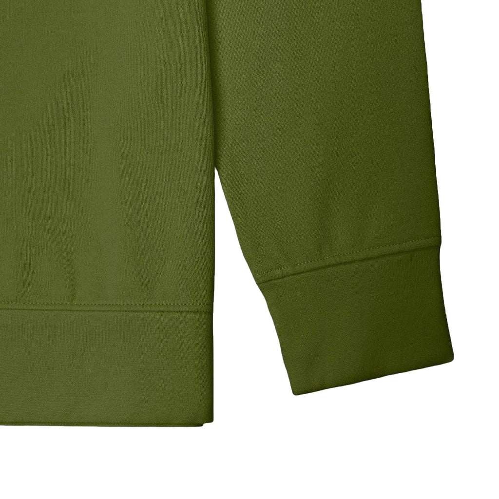 Real Hoxton Loopback Cotton Sweatshirt - Army Green
