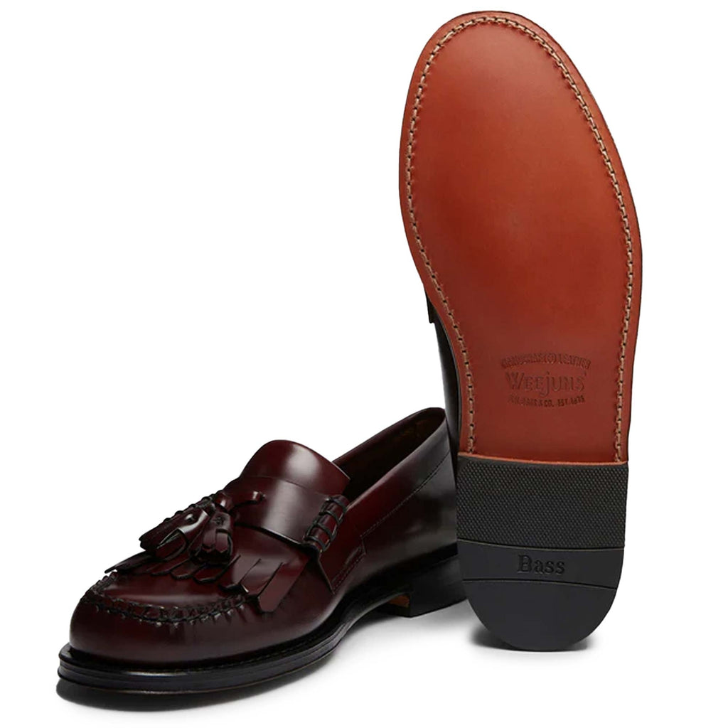 G.H. Bass Weejun Layton II Moc Kiltie Tassel Loafers - Wine