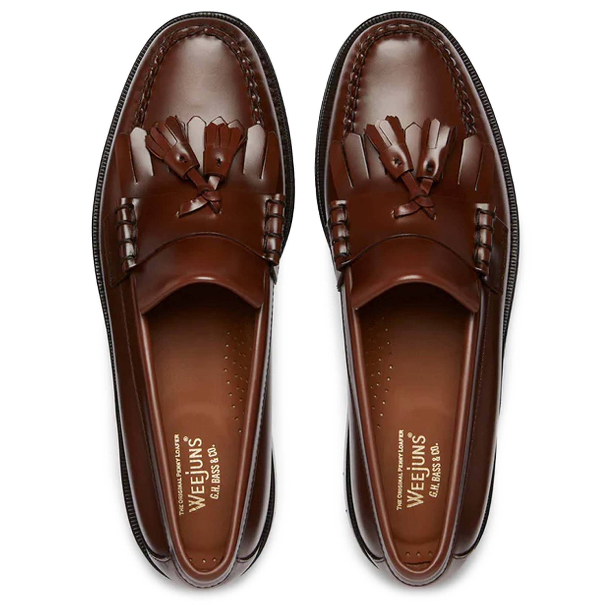 G.H. Bass Weejun Layton II Moc Kiltie Tassel Loafers - Mid Brown