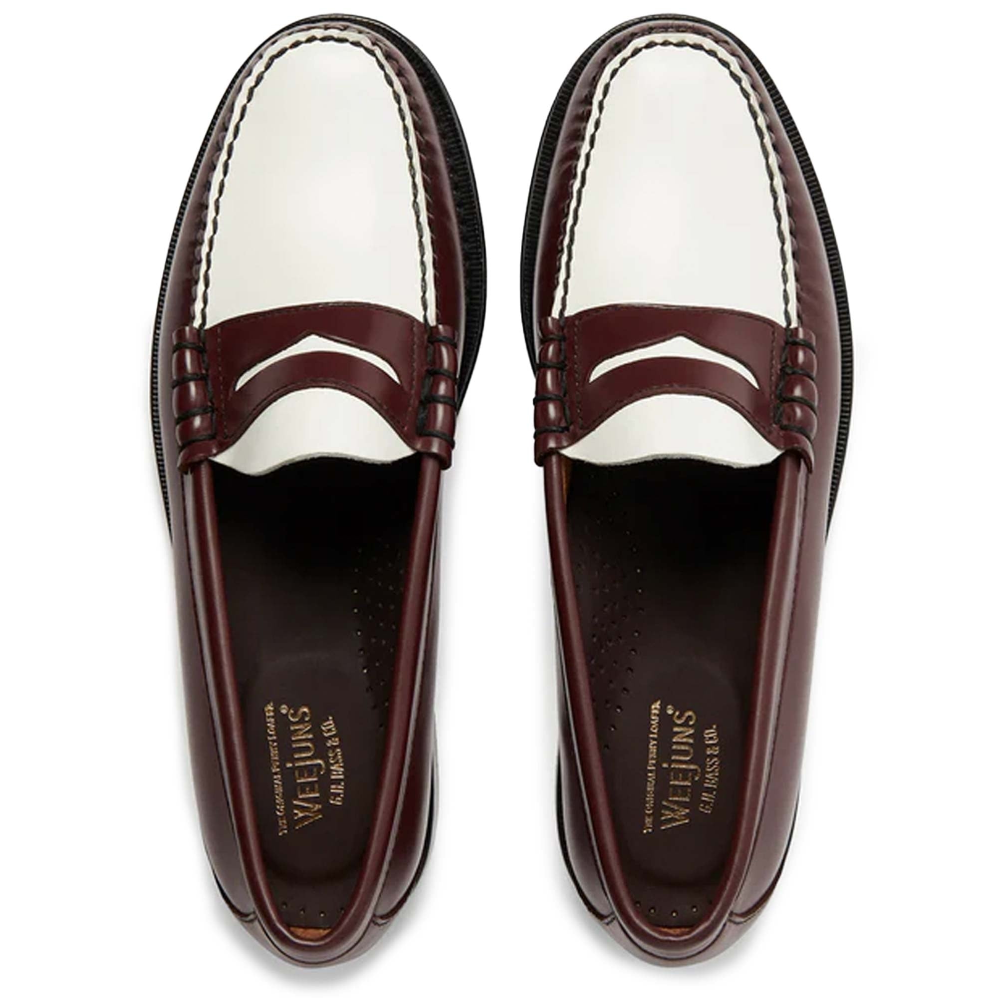 G.H. Bass Weejun Larson Penny Loafers - Wine/White