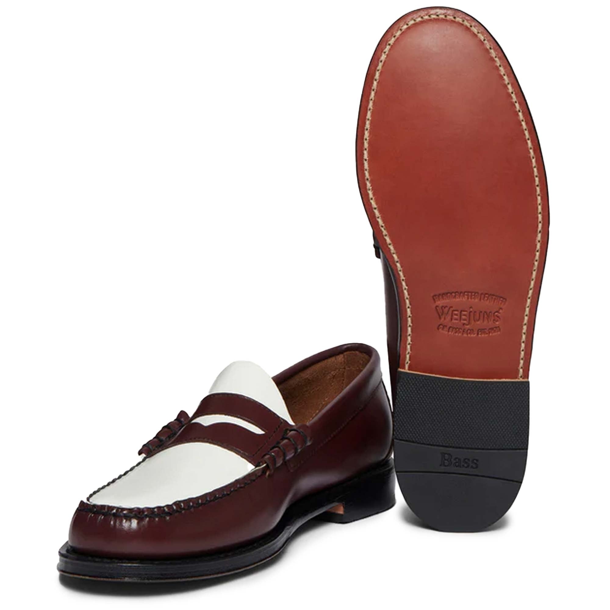 G.H. Bass Weejun Larson Penny Loafers - Wine/White