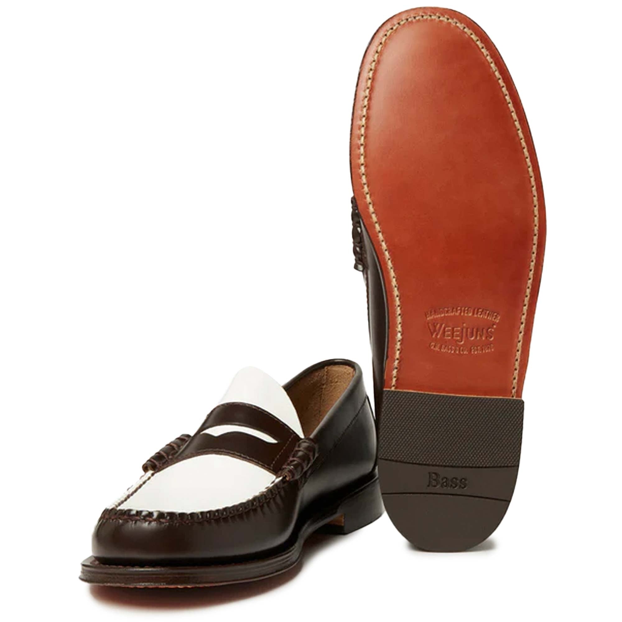 G.H. Bass Weejun Larson Penny Loafers - Brown/White