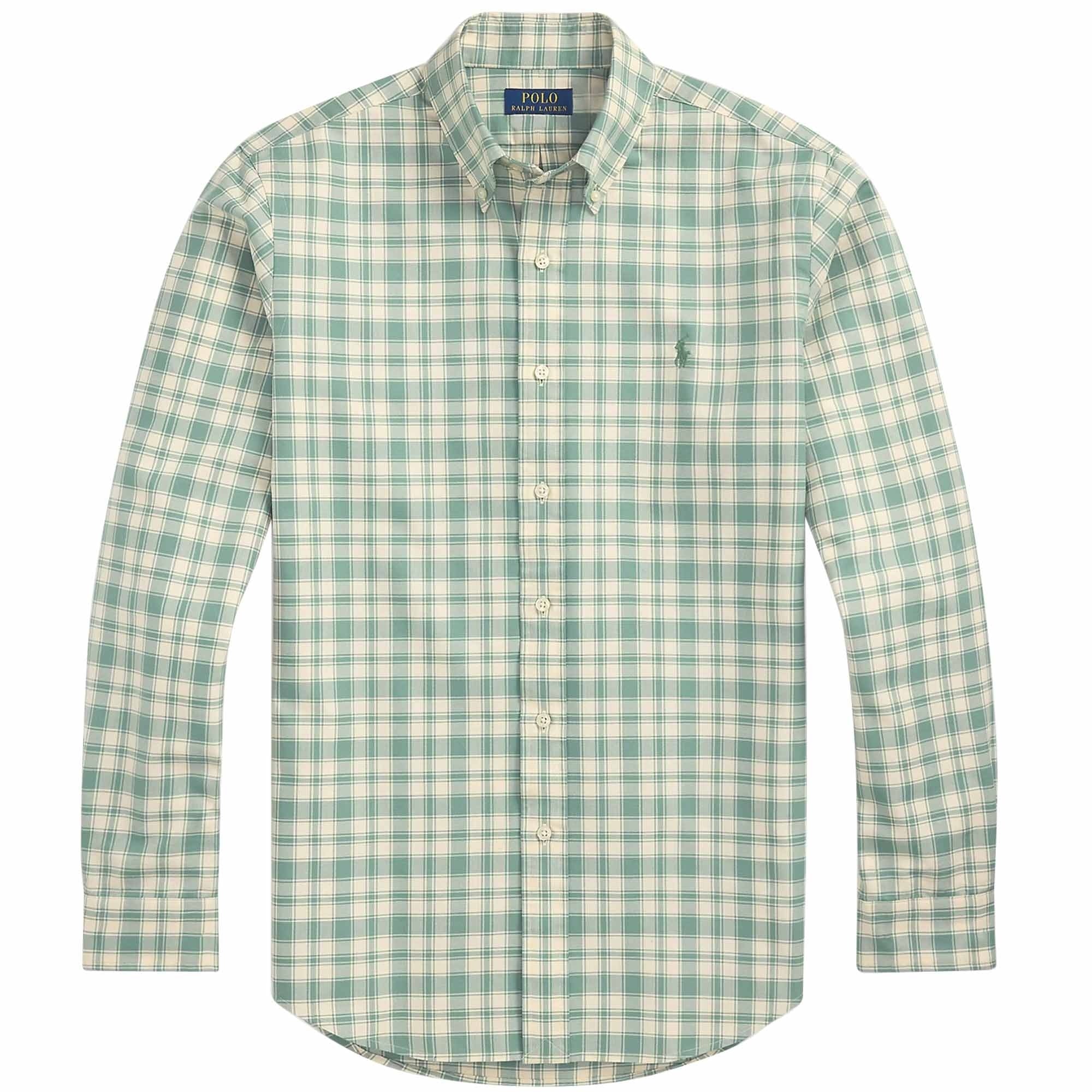 Polo Ralph Lauren Custom Fit Plaid Oxford Shirt - Green