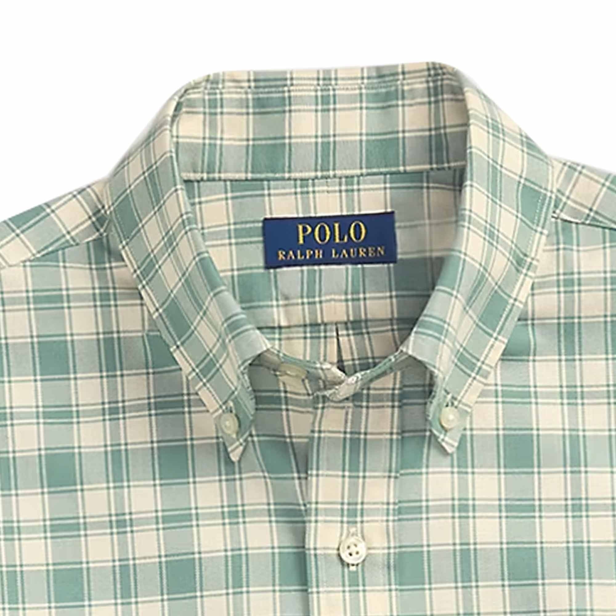 Polo Ralph Lauren Custom Fit Plaid Oxford Shirt - Green
