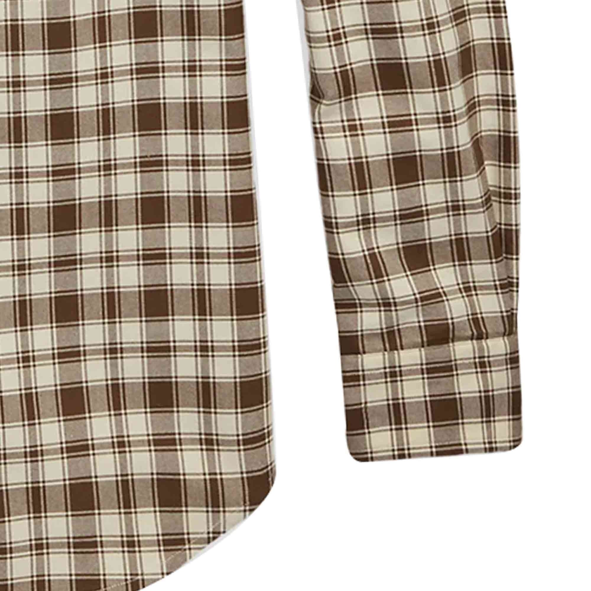 Polo Ralph Lauren Custom Fit Plaid Oxford Shirt - Brown
