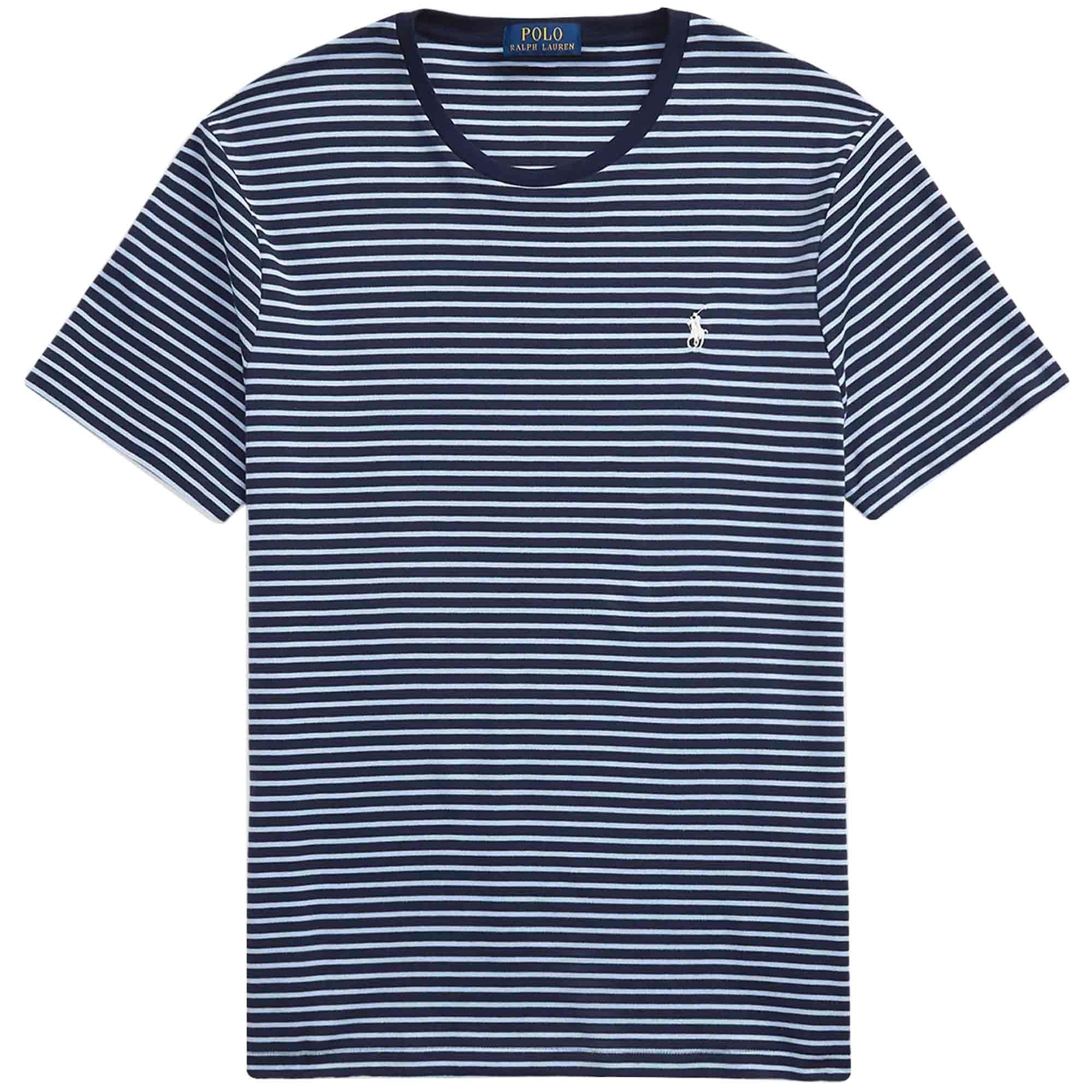 Polo Ralph Lauren Custom Slim Striped Soft Cotton T-Shirt - Navy Stripe