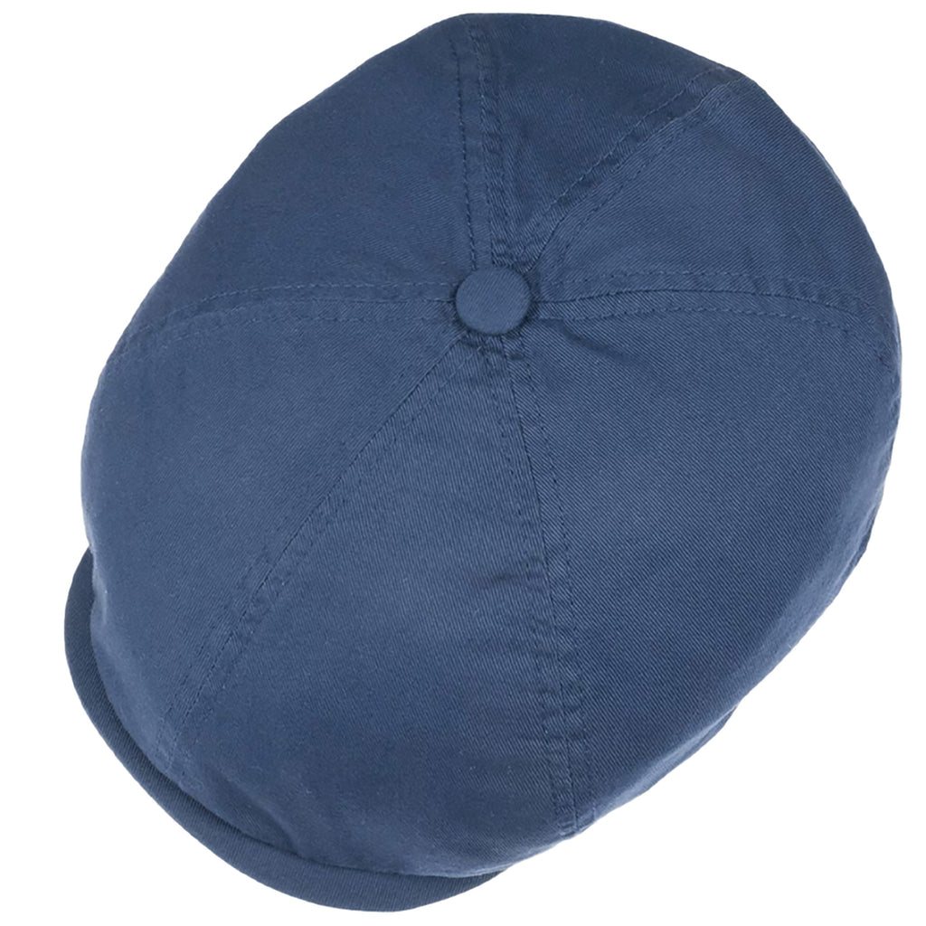 Cotton Twill Newsboy Cap - Navy Blue