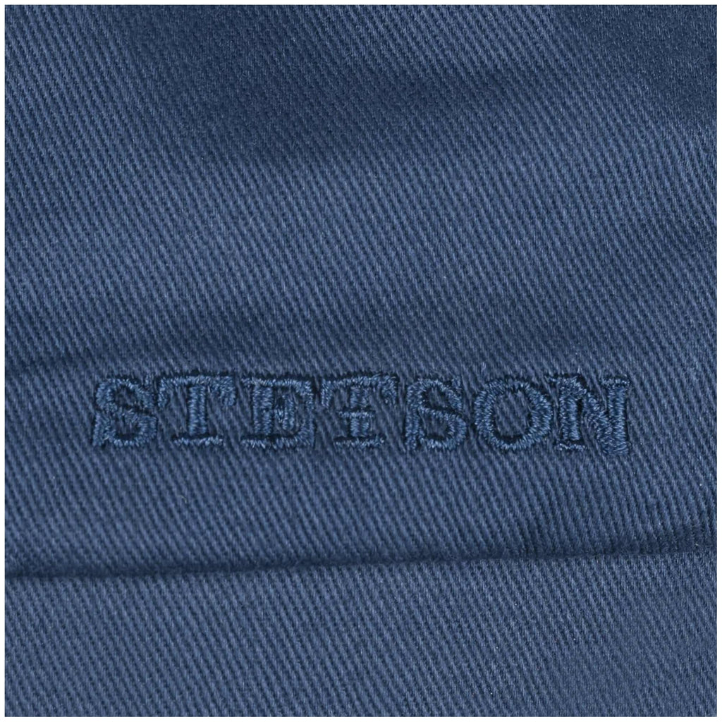 Cotton Twill Newsboy Cap - Navy Blue