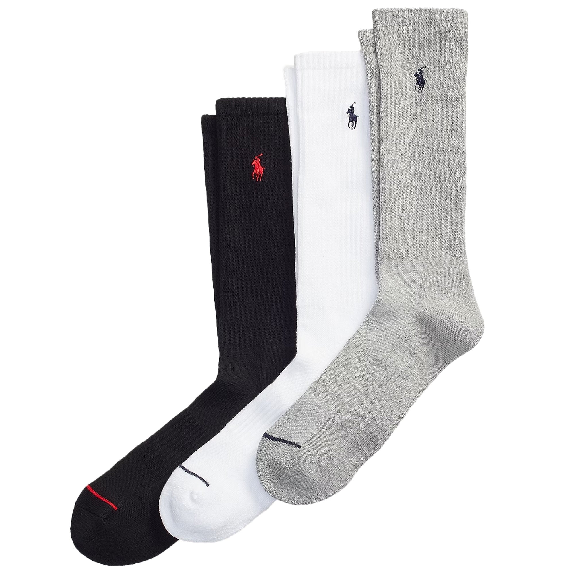 Crew Sock 3-Pack - Black/White/Grey