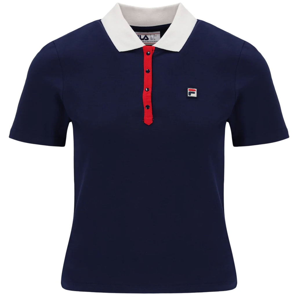Fila Vintage Women's Juno Polo Shirt - Fila Navy