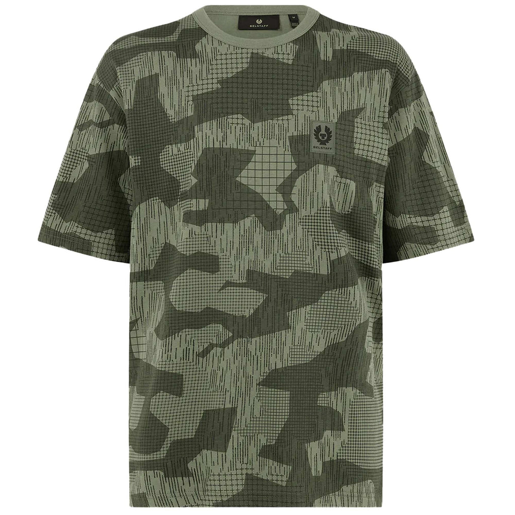 Belstaff Terrain Camo Print Jersey T-Shirt - Surplus Green