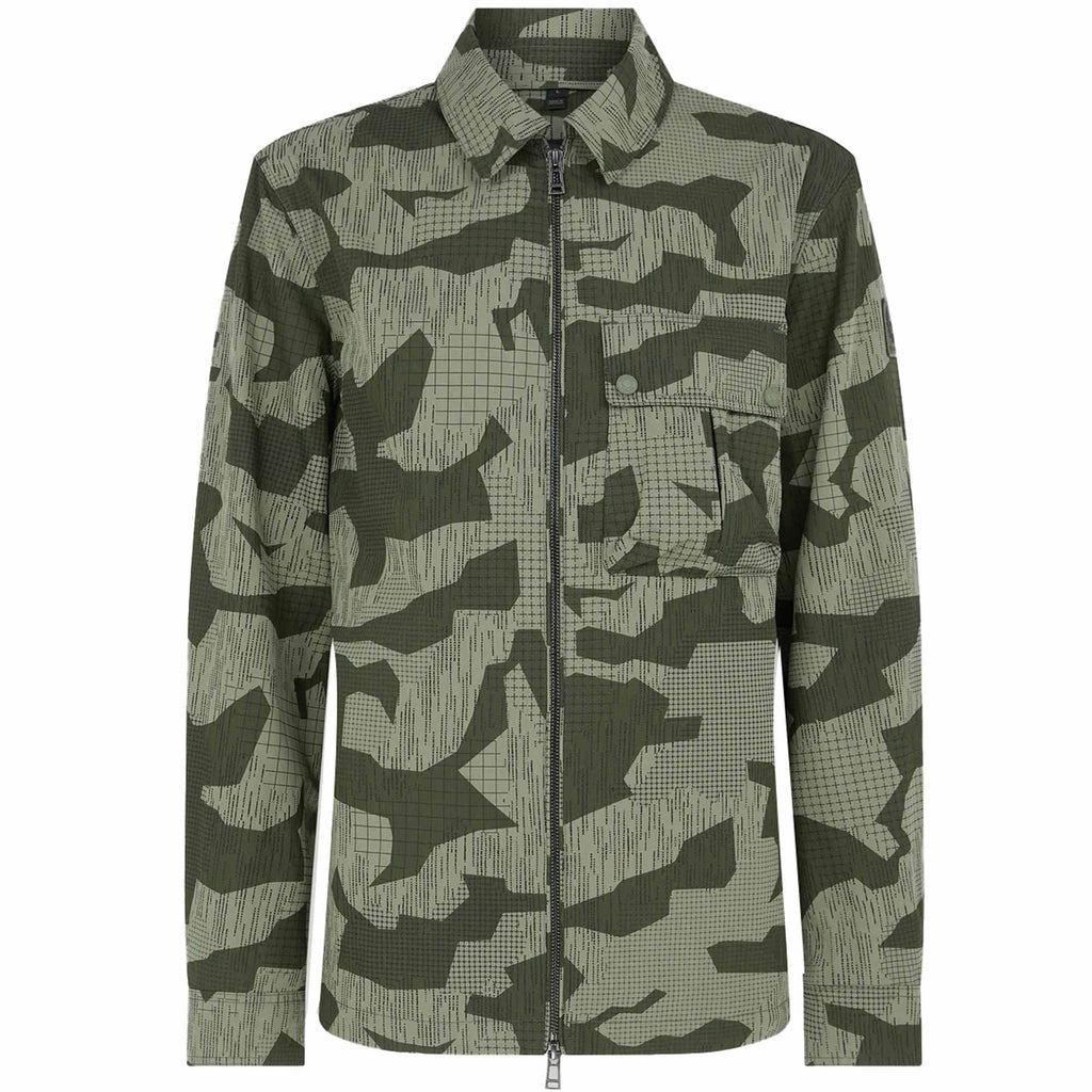Belstaff Terrain Camo Drome Overshirt - Surplus Green