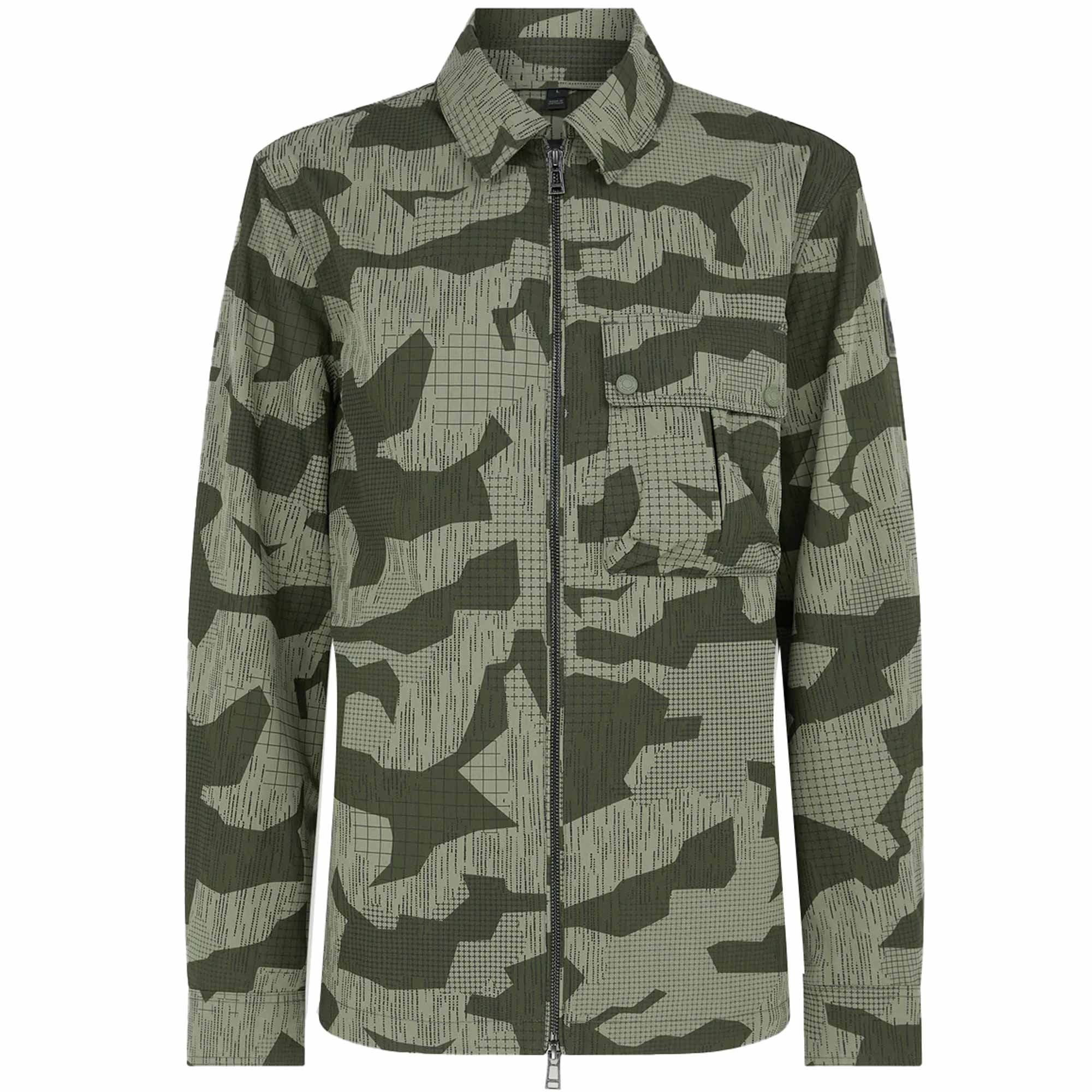 Belstaff Terrain Camo Drome Overshirt - Surplus Green
