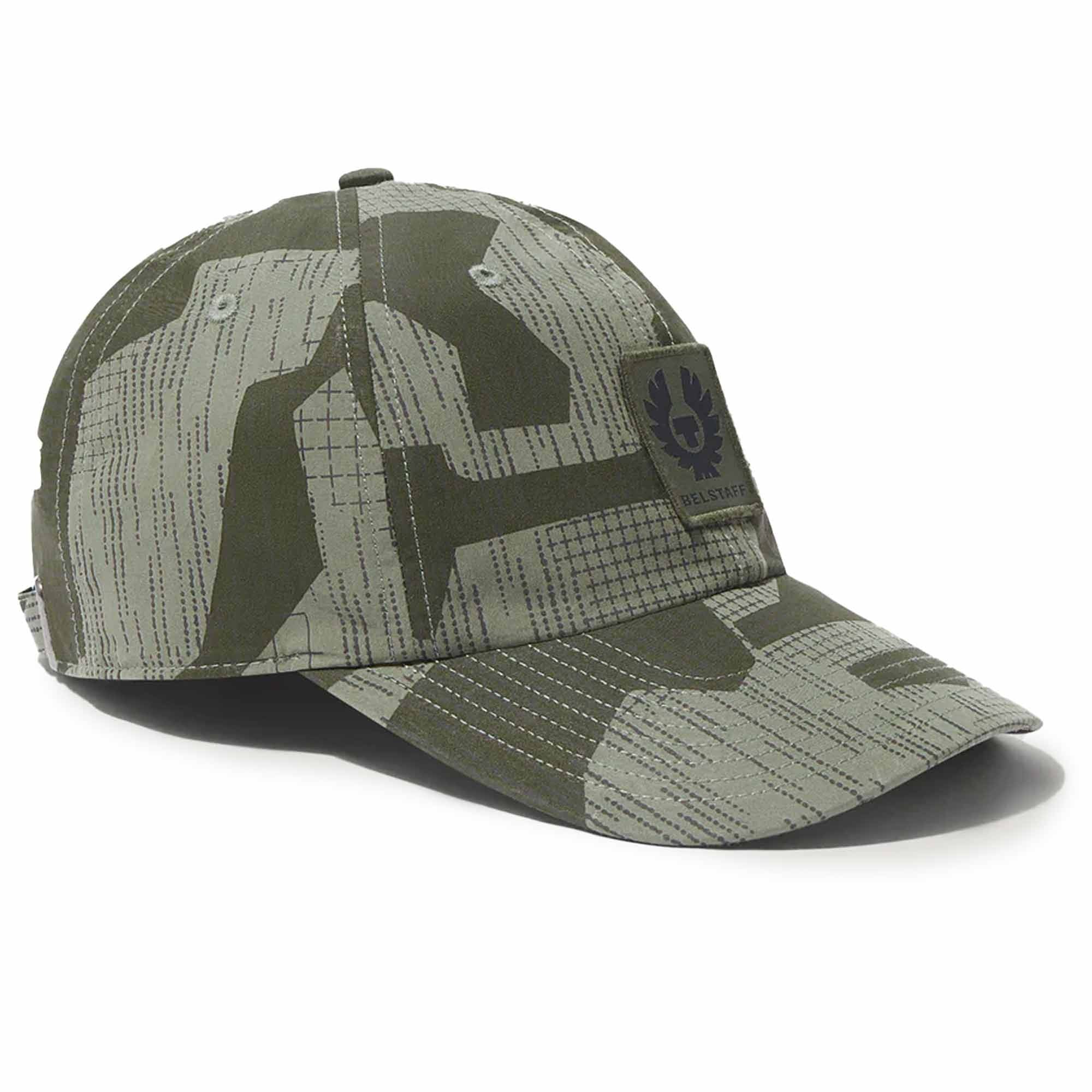 stuartslondon Terrain Camo Print Pheonix Patch Cap - Surplus Green